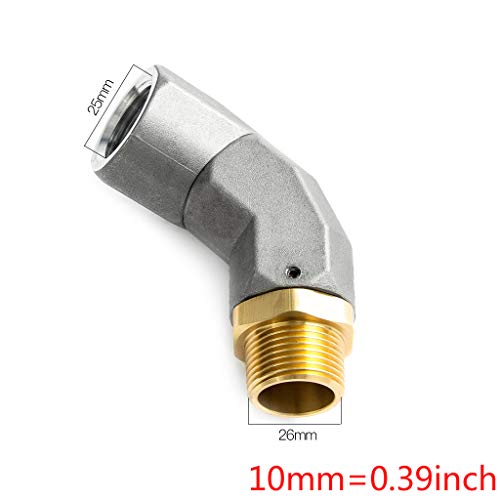 Autone Car Oil Pipe Connector,3/4" 360 Degree Universal Rotary Oil Pipe Connector Fuel Transfer Hose Joint