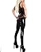 FASHION QUEEN Women's PVC Catsuit Latex Look Bodysuity Halloween Adult Costume S-5XL (S, Black)