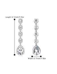 BriLove - Pendientes colgantes para mujer, diseño de lágrima