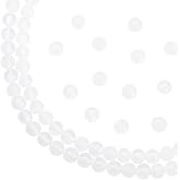 arricraft About 67 Pcs 6mm Natural Selenite Beads Strands, 15.7" 1 Strand Undyed Natural Stone Beads Center Drilled Gemstone Loose Beads for Bracelet Necklace Jewelry Making (Hole: 0.8mm)