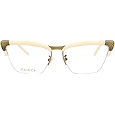 Gucci Cat Eye Optical Frames White White Transparent Luxury Eyewear Made In Japan Injection Frame Designer Fashion for Everyday Luxury