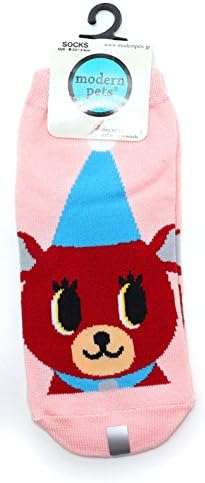 Modern Pets "Women's Sneaker Low Cut Socks" Bear-Dog 9-9.5 MP01
