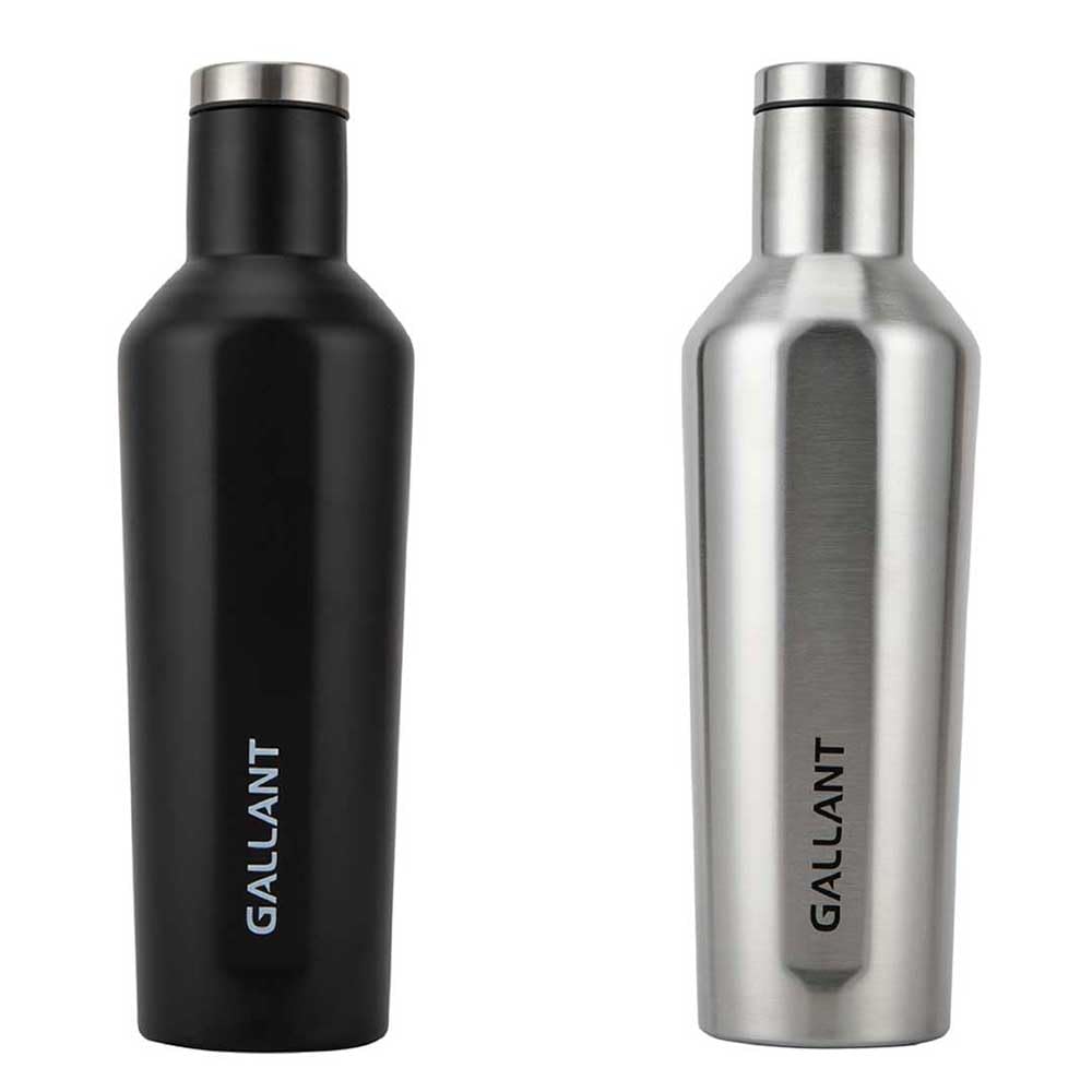 Gallant Water Bottle - 500ml Stainless Steel BFA-Free Insulated, 12hrs Hot & 24hrs Cold - Leakproof & Reusable Thermal Bottle for Work, Gym, Running, and Sports Silver