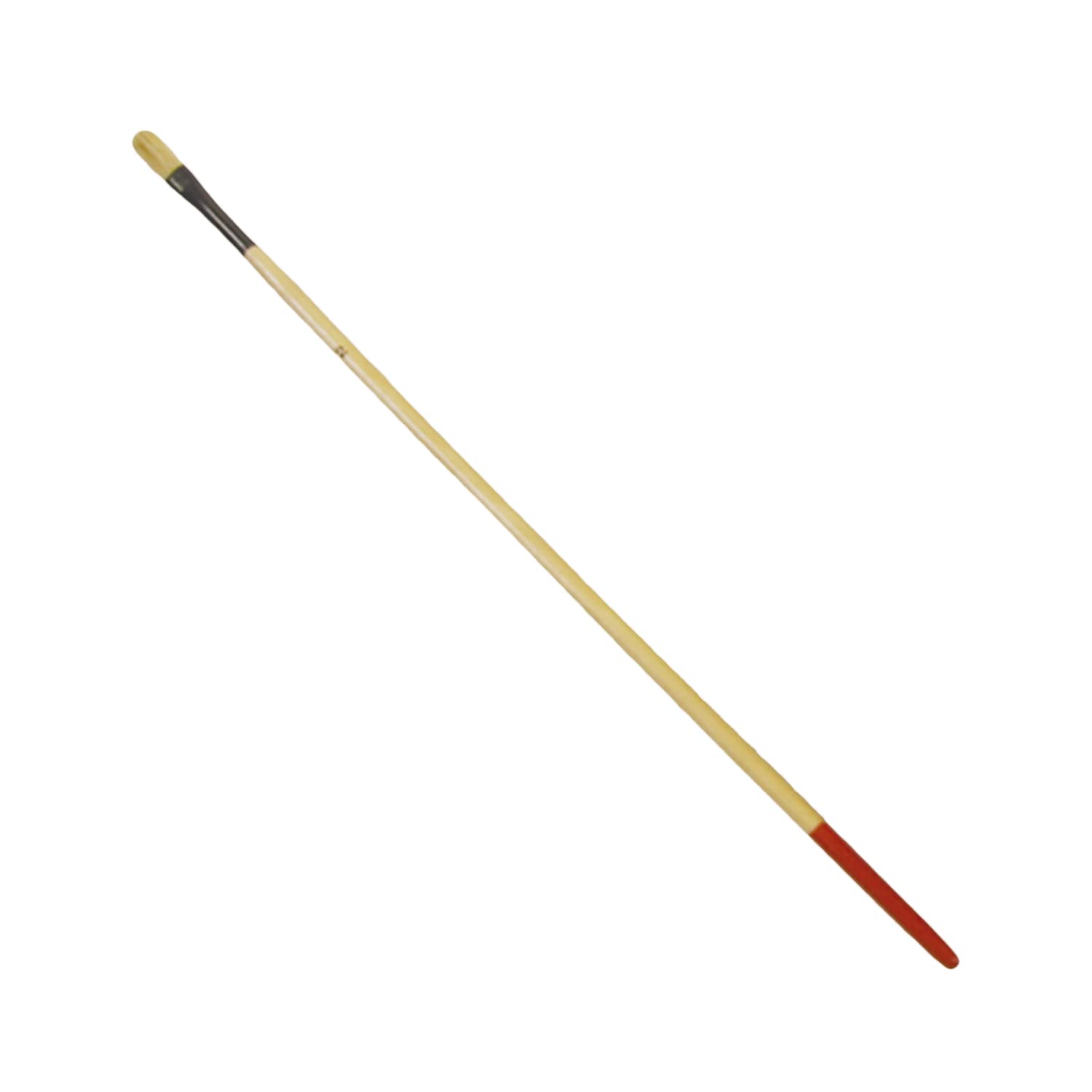 Amig - Flat Brush Made with PVC and Pure Bristle Mod. 4210 - No. 10 - with Black Metal Ferrule with Varnished Wood Handle - for Many Uses