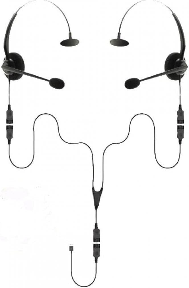 Project USB Splitter Training Headset Bundle (2 Users) New BigaMart