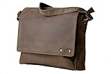 Handolederco. Leather Messenger Laptop Satchel Men's Bag Unisex Leather Satchel Flapover Shoulder Bag for Laptop