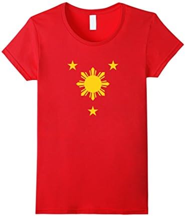 Women's Philippines Sun and Star Shirt - Philippine Flag T-Shirt XL Red
