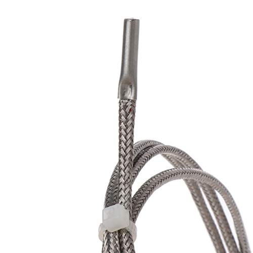 JUNESUN 2Pcs 1m K-Type 0 to 600 Degree Thermocouple Temperature Controller Sensor Probe 3x15x1000 - Thumbnail 4