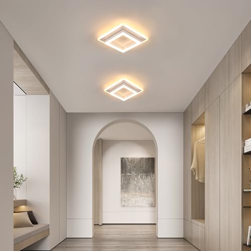 DELIPOP Ceiling light LED Moderna 30W 3600LM, 3000K Ceiling light White | Square Ceiling Chandelier for Bedroom Living Room Hallway