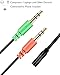VIMVIP 3.5mm Female to Dual 3.5 Male Mic & Stereo Audio Y Splitter Cable Cord for PC Laptop
