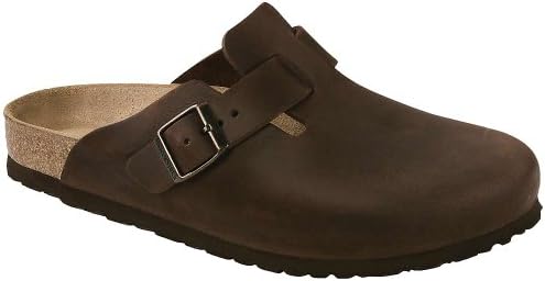 Amazon.com | Birkenstock Boston Leather Black Unisex Clogs
