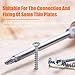 Rustark 150Pcs M5 304 Stainless Steel Round Pan Head Phillips Cross Screws Drive Self-Drilling Screws Assortment Kit