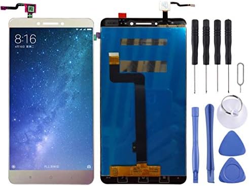 DINGJIA Fine workmanship LCD Screen and Digitizer Full Assembly for Xiaomi Mi Max 2(Black) (Color : Gold)