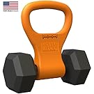 Kettle Gryp Kettlebell Adjustable Portable Weight Grip Travel Workout Equipment Gear for Gym Bag, Crossfit WOD, Weightlifting, Bodybuilding, Lose Weight | Clamps to Dumbells | Made in U.S.A.