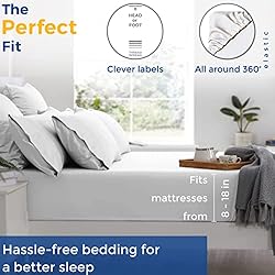 600 TC Queen Size Bed Sheet Set - 100% Cotton