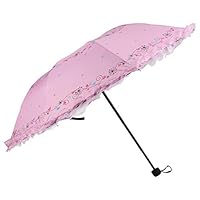 Monbedos Impact Cloth Lace Parasol Sun and Rain Umbrella Stick Umbrellas for Women Girls