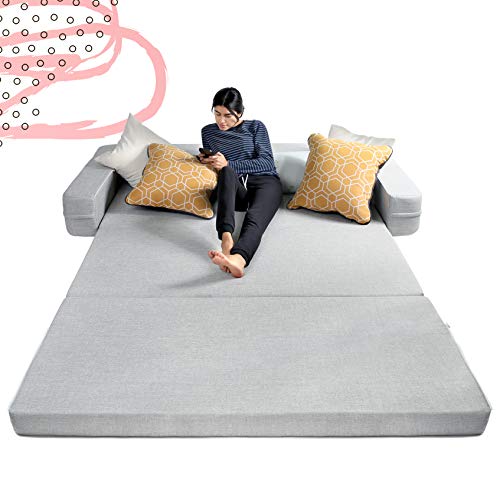 Milliard Daybed Sofa Couch Bed Queen to Twin Folding Mattress (Queen