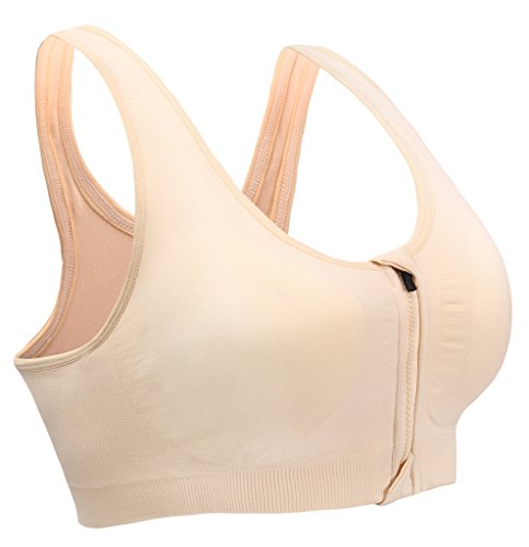 Womens Racerback Sports Bra Large Nude