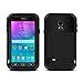 Love Mei Shockproof Water Resistant Dust/Dirt/Snow Proof Aluminum Metal Gorilla Glass Heavy Duty Protection Case Cover for Samsung Galaxy Note 4 IV N9100 Black
