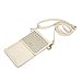 AnsTOP Lightweight Leather Pouch Small Crossbody Bag Cell Phone Purse Wallet with 2 Shoulder Straps for Women Beige
