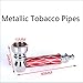 Mini Alloy Tobacco Pipe Scale Design Herb Smoking Tool with 5 Stainless Steel Screen Filter (Red)