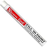Markal Lacquer-Stik Highlighter Fill-In Paint Crayon, 3/8" Diameter, 4-1/4" Length, White (Pack of 12)