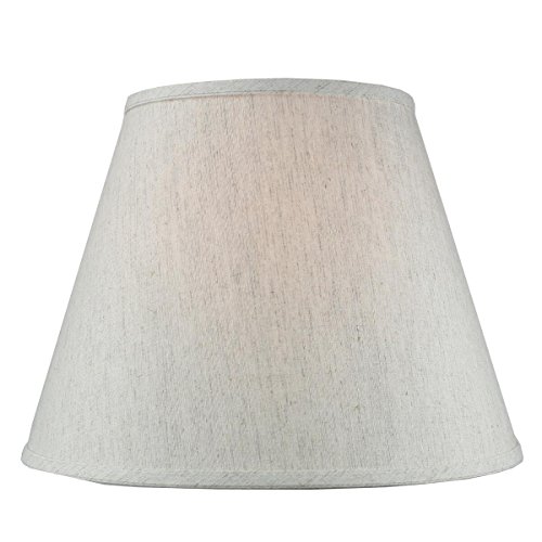 9x16x12 Empire Hardback Lampshade Textured Oatmeal Linen with Brass Spider fitter By Home Concept - Perfect for table and floor lamps - Large, Off-White