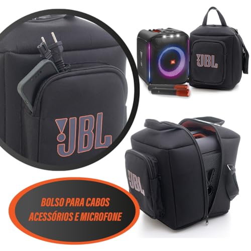 Bolsa Case Bag Compatível com Partybox Encore Acolchoada Estampa Top Exclucsive