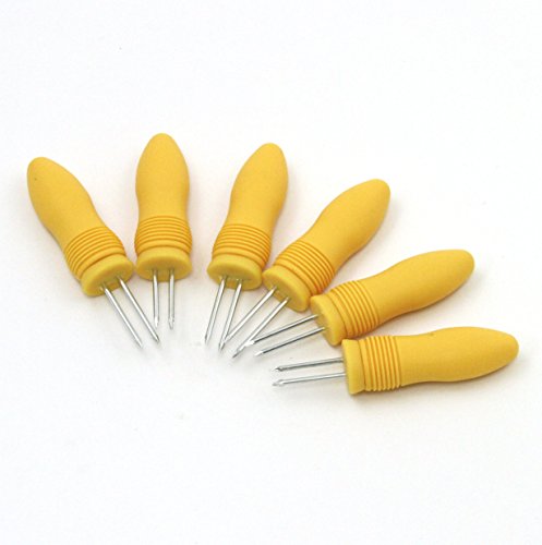 Chef Craft 21075 6-Piece Soft Corn Holders, Yellow