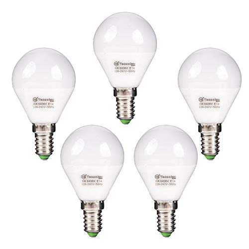 ESRERICA G45 8W LED E14 White Light 6400K 640 Lumens Pack of 5