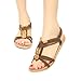 Jiyaru Women's Sweet Summer Flats Sandals With Bohemian Beads
