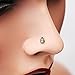 WildKlass Jewelry Chakra Sparkle Nose L-Shaped Stud Ring 316L Surgical Steel (Gold)