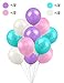 Mermaid Party Decorations Pink Purple White Aqua Crepe Paper Mermaid Balloons Tissue Paper Pom Poms Lanterns for Birthday Baby Shower 59 Pack