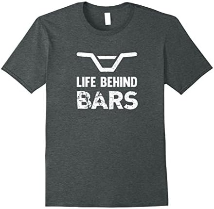 Mens Life Behind Bars Distressed BMX T-Shirt Medium Dark Heather