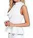Shawhuwa Womens Sexy Asymmetric Ruffle Side Peplum Top Clubwear (X-Large, White)