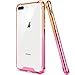Salawat for iPhone 7 Plus Case, Clear iPhone 8 Plus Case Cute Anti Scratch Slim Phone Case Cover Reinforced TPU Bumper Shock Absorption Protective Case for iPhone 7/8 Plus (Orange Pink)