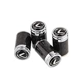 jinshan689 4pcs Carbon Fiber Auto Car Wheel Tire Air Valve Caps Stem Cover fit for Lexus