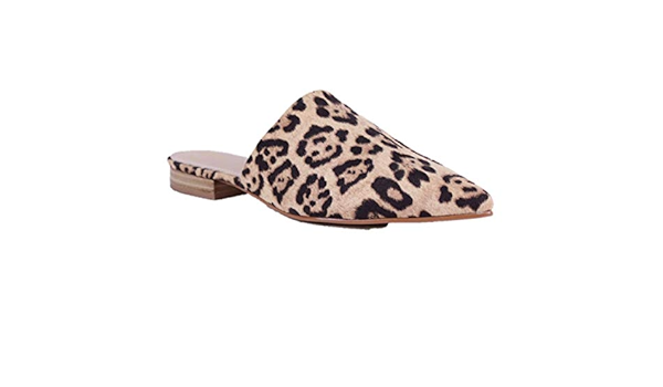 leopard print mule slides