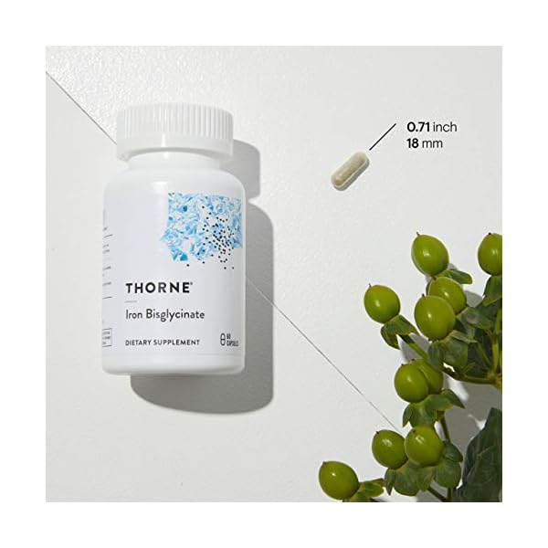 Thorne Iron Bisglycinate 25 mg Optimal Absorption Support Red
