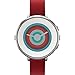 Pebble Time Round 14mm Smartwatch for Apple/Android Devices - Silver/Red (Renewed)