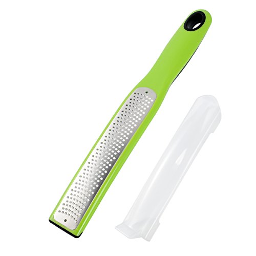 LE PLANING Lemon Grater, Zesters,Ginger Cheese Grater, Zester Grater for Cheese,Stainless Steel Blade for Garlic, Nutmeg, Chocolate, Vegetables, Fruits, Potato, Onions, with Protective Cover(Green) - Thumbnail 5