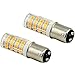 Bonlux Ba15d Double Contact Bayonet Base LED Light Bulbs 120 Volts 4 Watts 350lm Daylight 6000k T3/T4/C7/S6 LED Halogen Replacement Bulb(4 Watts Pack of 2)