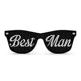 BEST MAN Black Retro Party Sunglasses