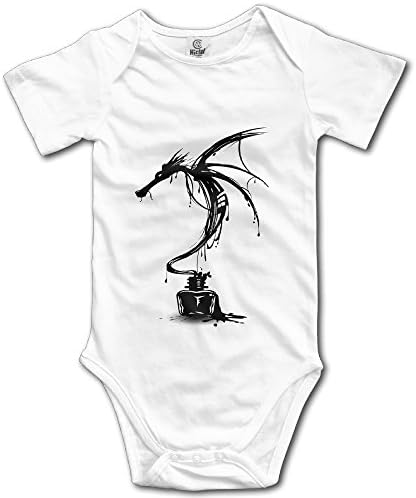 Newborn Clothes Dragon Drawing Ink Baby Onesie
