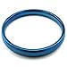 KONOV Mens Womens Stainless Steel Ring, 3mm, Comfort Fit Band, Blue, Size 9