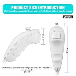 MODESLAB Wii Nunchuck Controller, 2 Pack Nunchuk