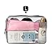 Aootech 3 Pack Clear Cosmetics Makeup Bags, Waterproof Plastic Travel Toiletry Organizer Cases (Small Medium Large Size)