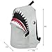 3D Shark Canvas Backpack Kids Book Bag School Backpack for Children Toddler Girls Boys (Gray)