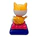 Iuhan Cute Cartoon Solar Powered Dancing Animal Swinging Animated Bobble Dancer Toy Car Decor New (E)