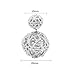 SheLian Big Front Back Womens Double Side Round Ball Stud Earrings(White Gold Tone)
